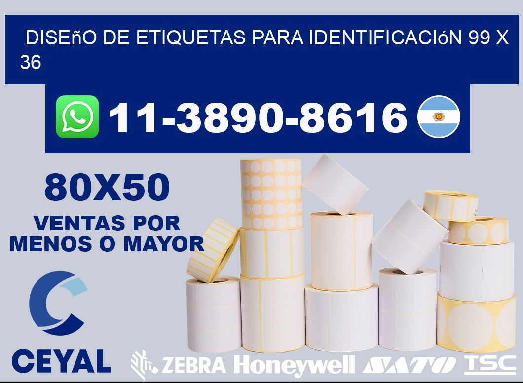 diseño de etiquetas para identificación 99 x 36