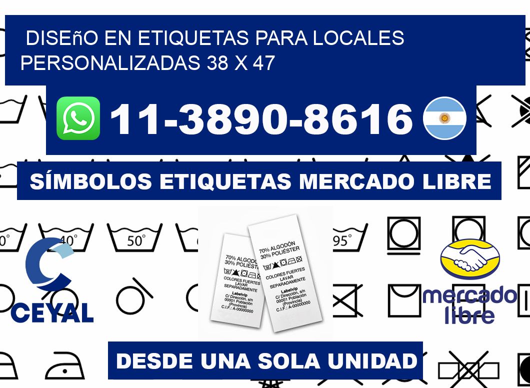 diseño en etiquetas para locales personalizadas 38 x 47