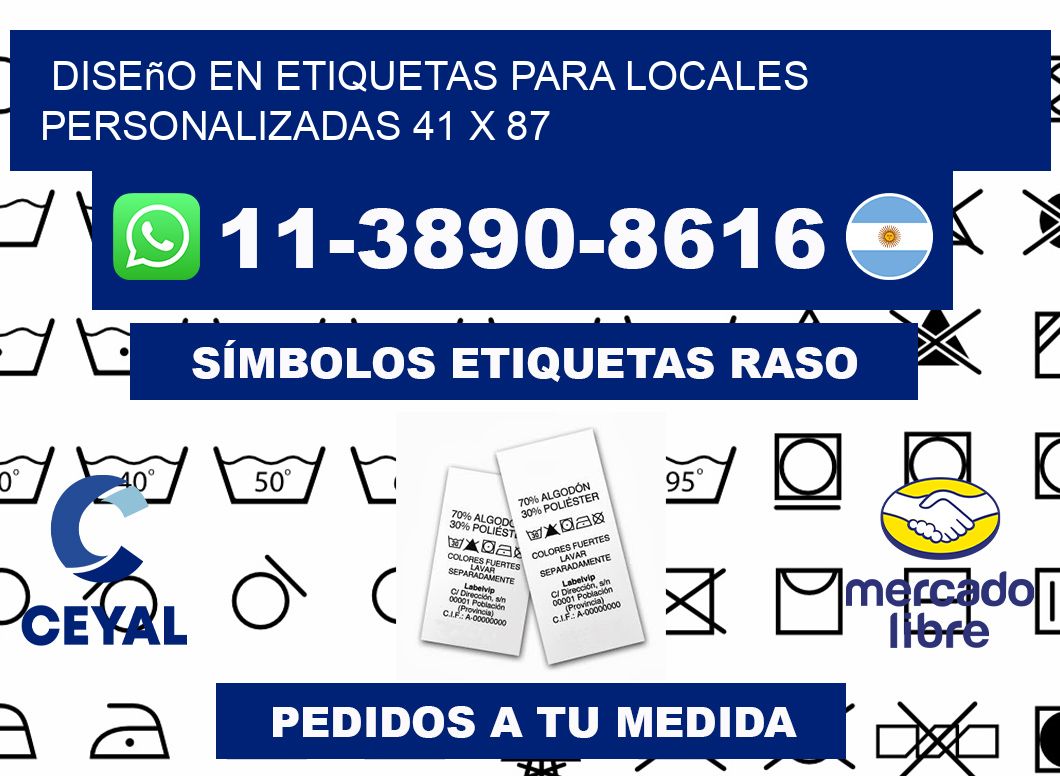 diseño en etiquetas para locales personalizadas 41 x 87
