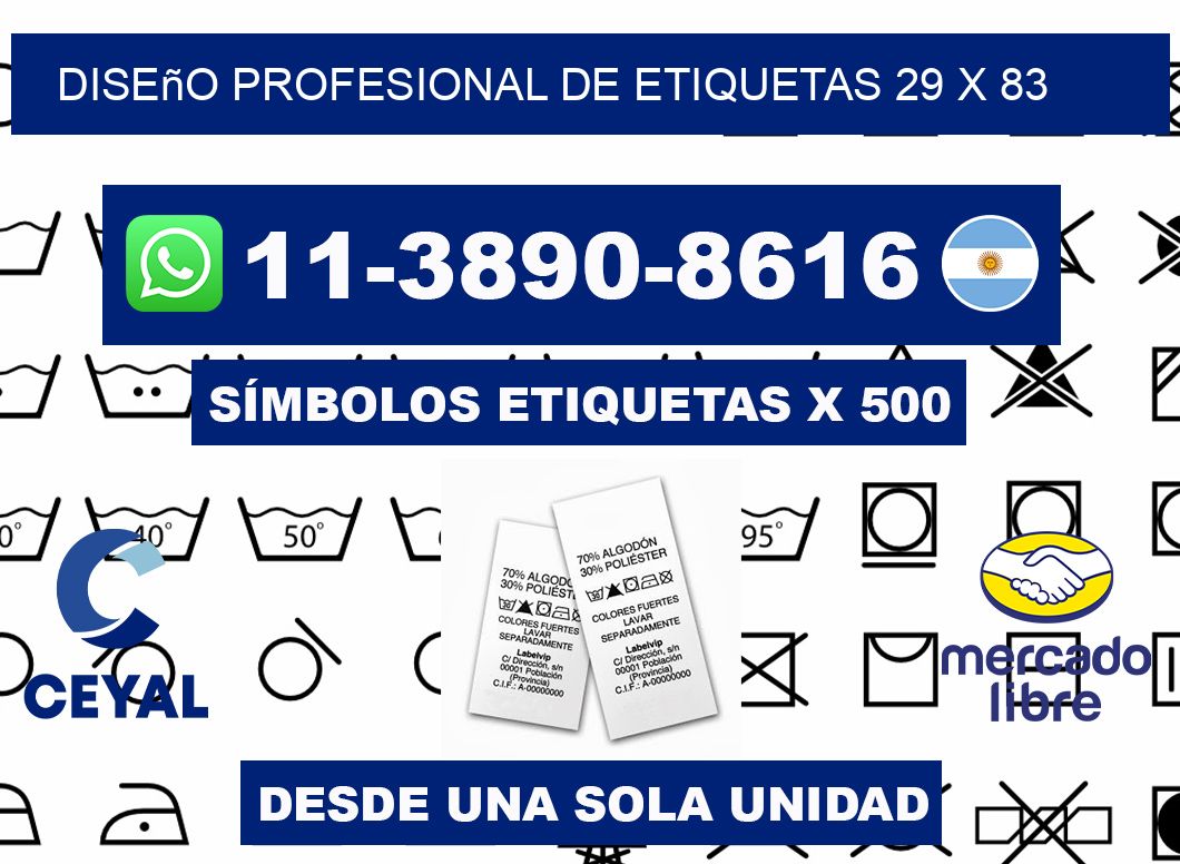 diseño profesional de etiquetas 29 x 83