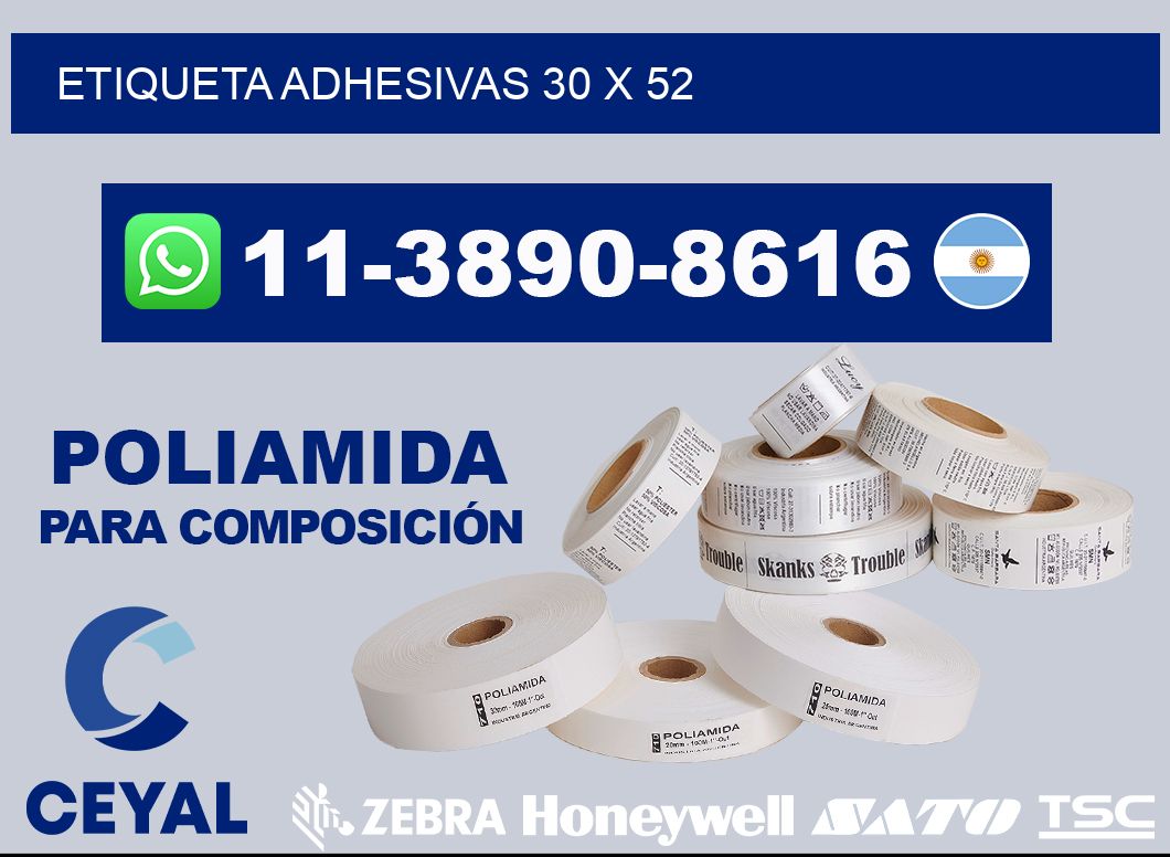 etiqueta adhesivas 30 x 52