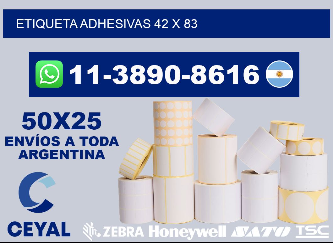 etiqueta adhesivas 42 x 83