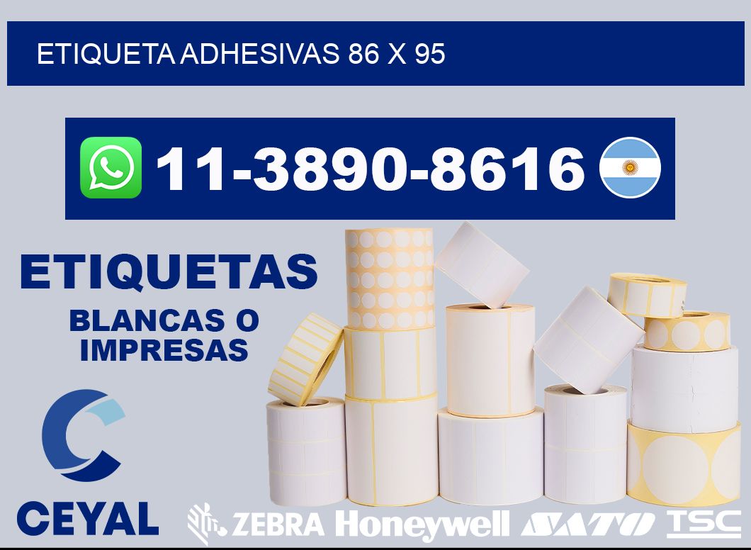 etiqueta adhesivas 86 x 95