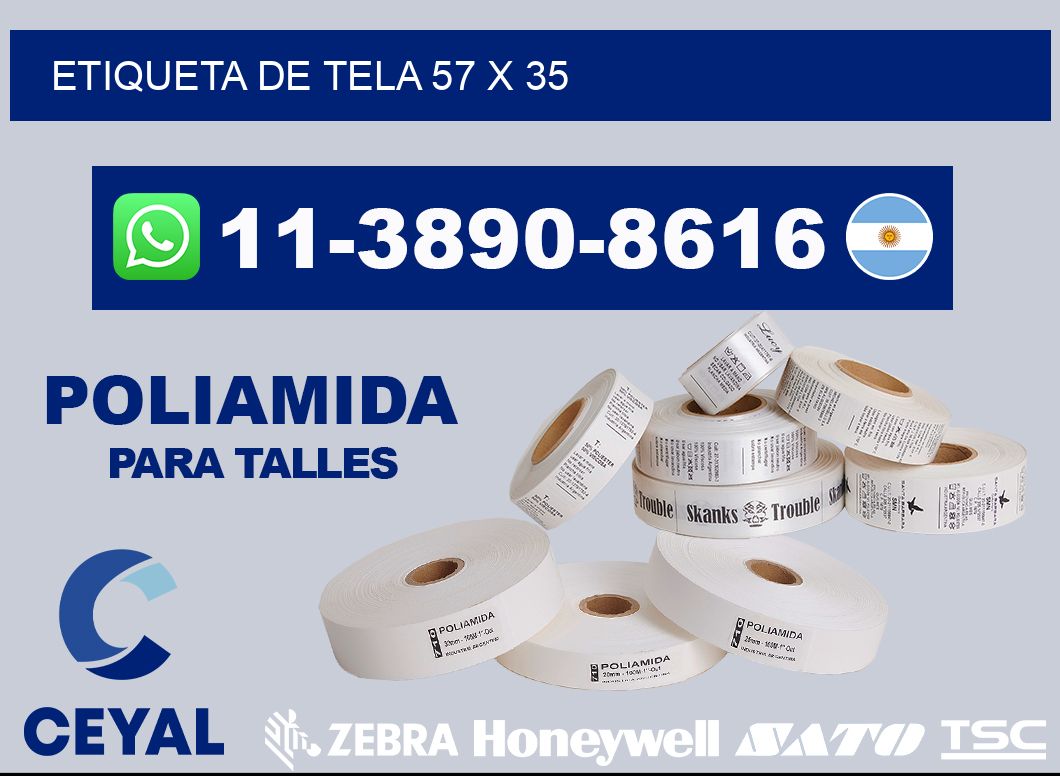 etiqueta de tela 57 x 35