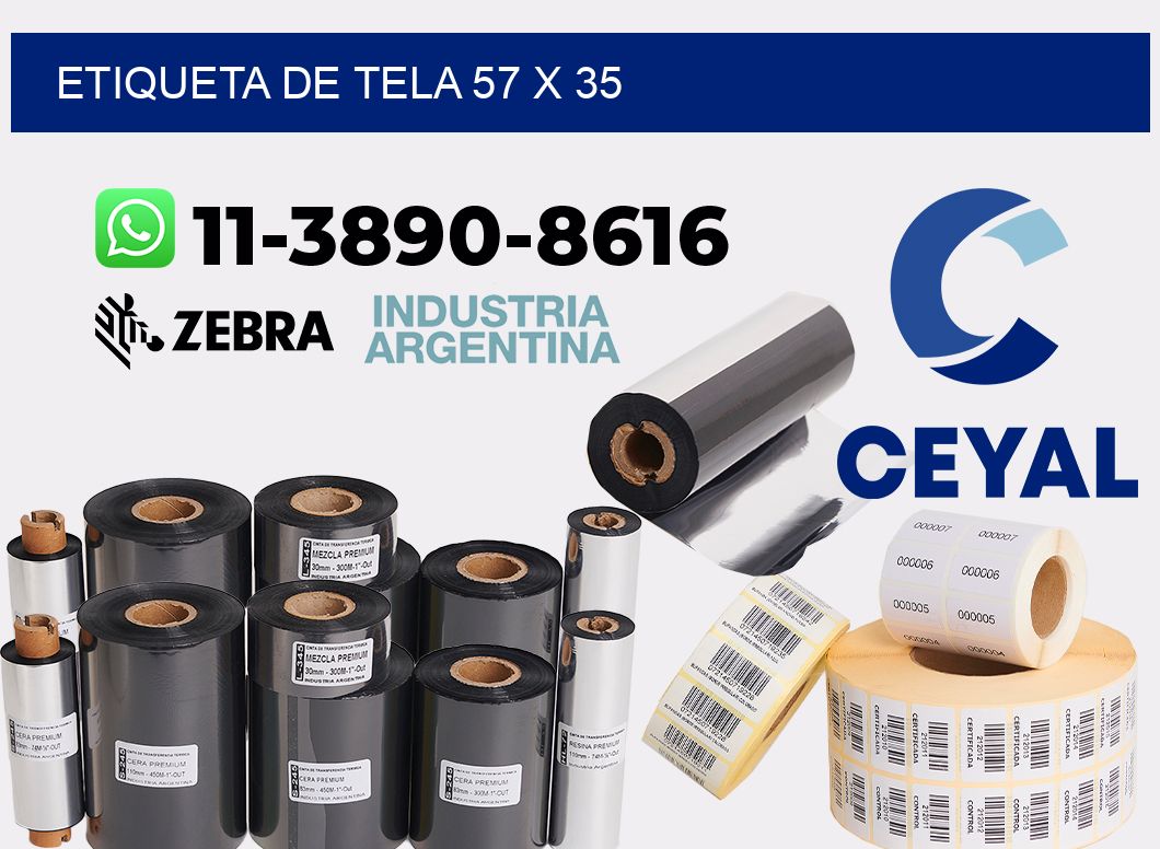 etiqueta de tela 57 x 35