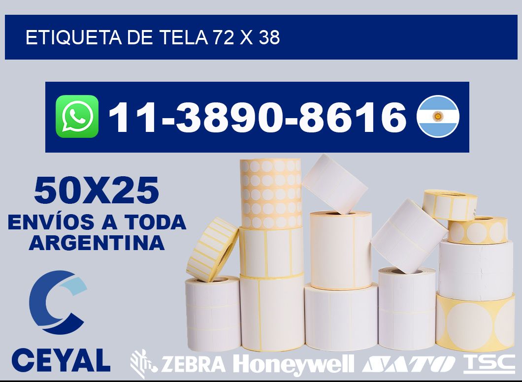 etiqueta de tela 72 x 38