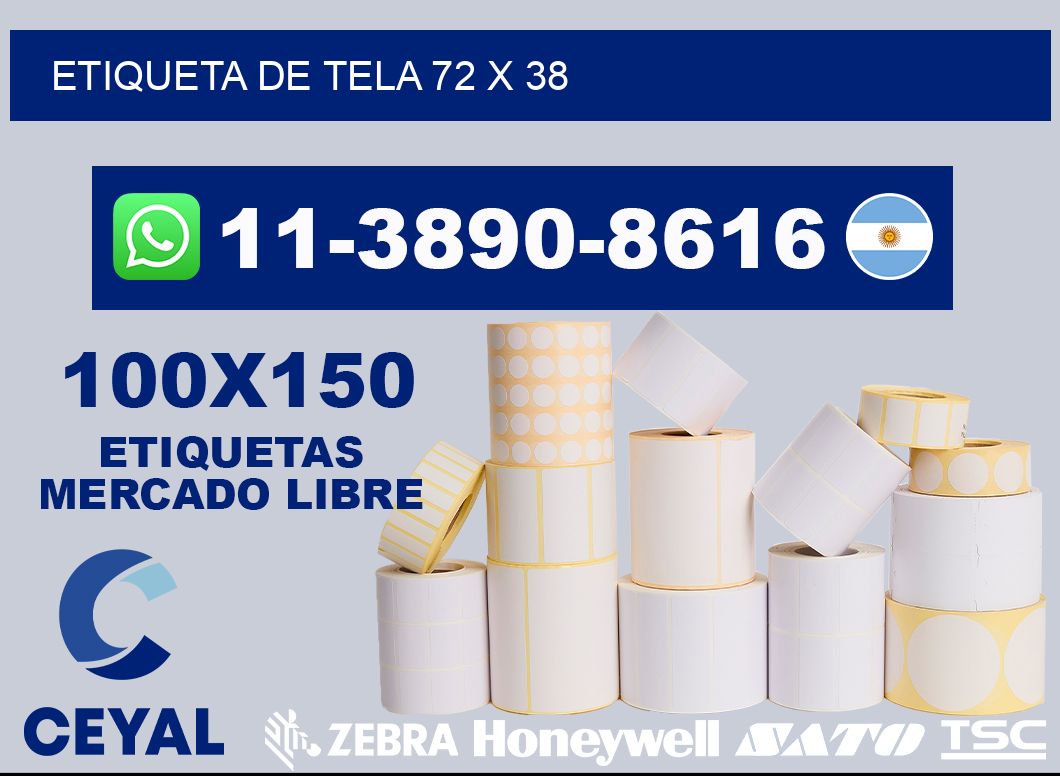etiqueta de tela 72 x 38