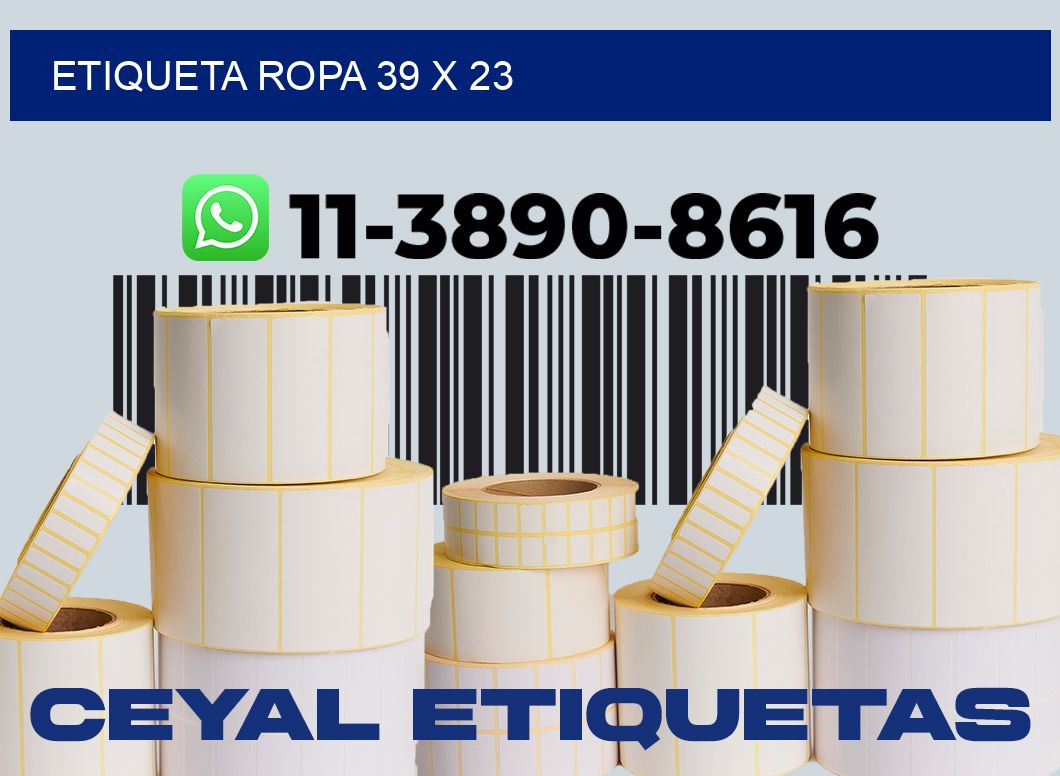 etiqueta ropa 39 x 23