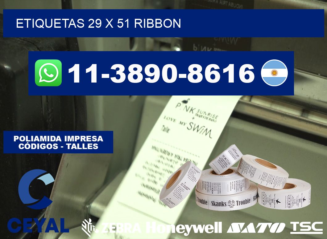 etiquetas 29 x 51 ribbon