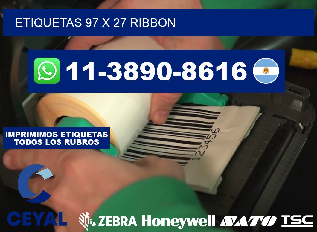 etiquetas 97 x 27 ribbon