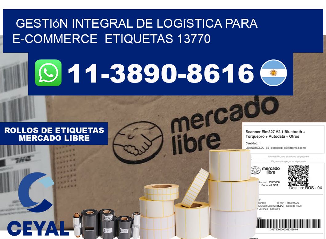 Gestión integral de logística para e-commerce etiquetas 13770
