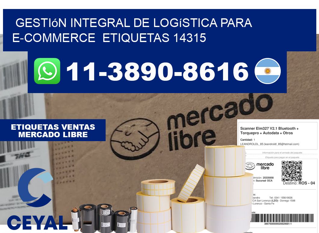 Gestión integral de logística para e-commerce etiquetas 14315