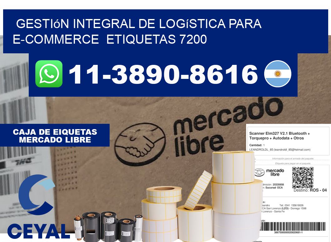Gestión integral de logística para e-commerce etiquetas 7200
