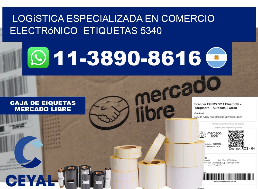 Logística especializada en comercio electrónico etiquetas 5340