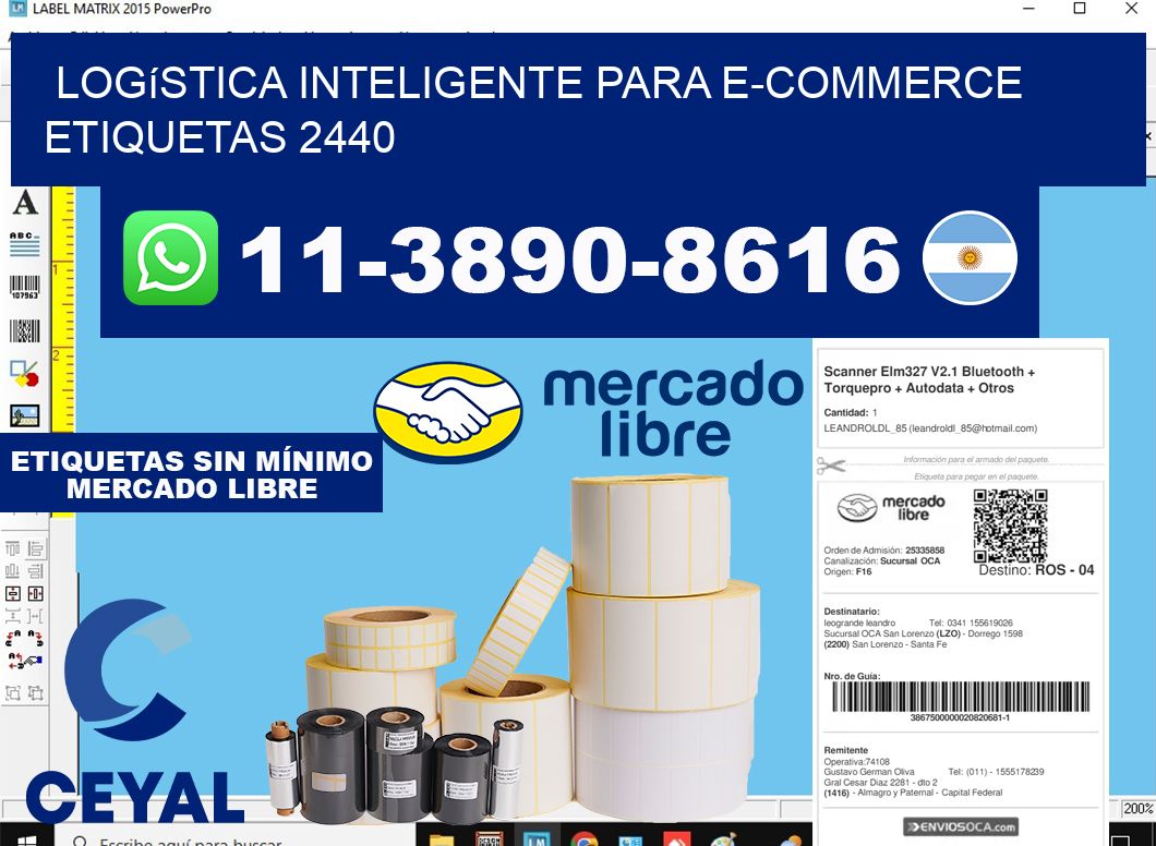 Logística inteligente para e-commerce etiquetas 2440