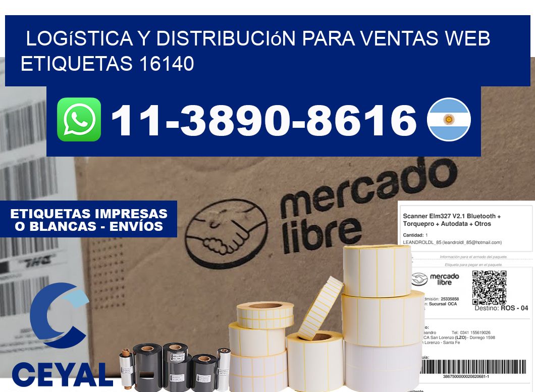 Logística y distribución para ventas web  etiquetas 16140