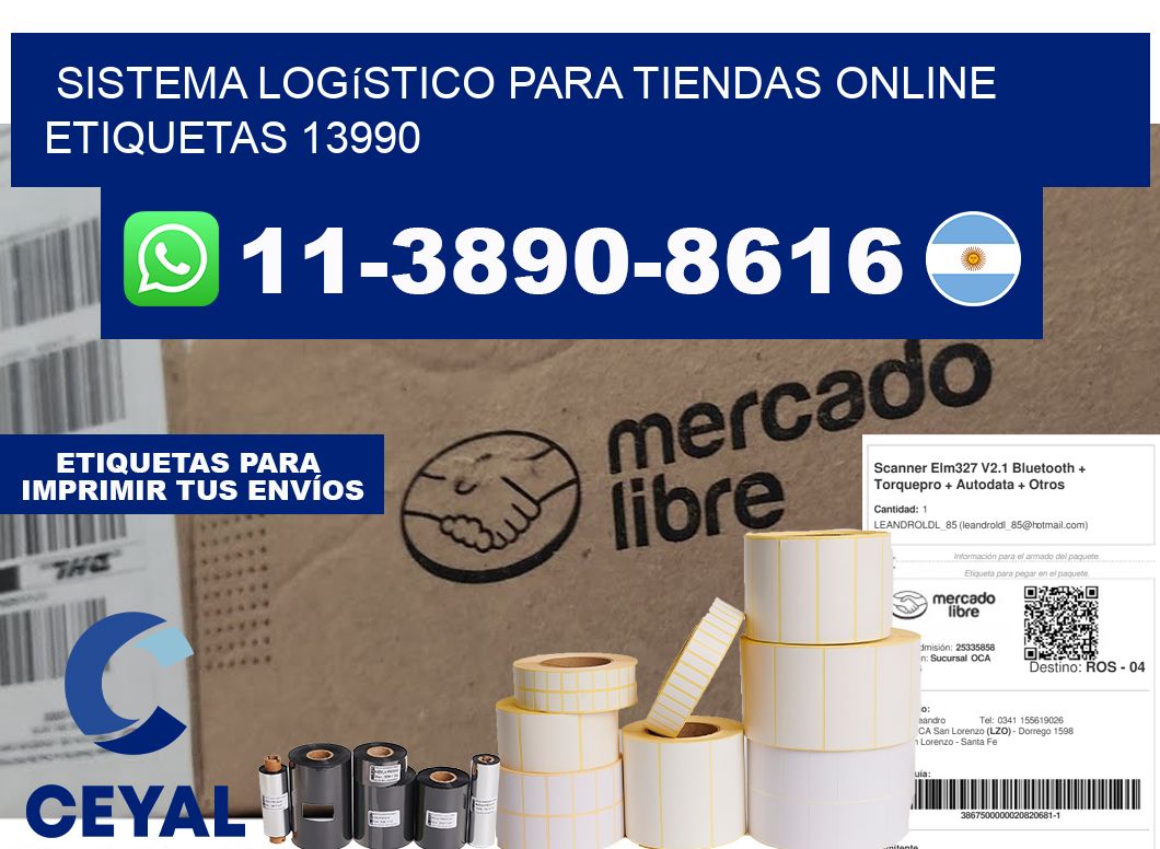 Sistema logístico para tiendas online  etiquetas 13990