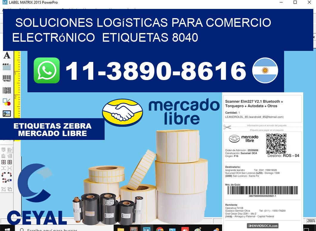 Soluciones logísticas para comercio electrónico etiquetas 8040