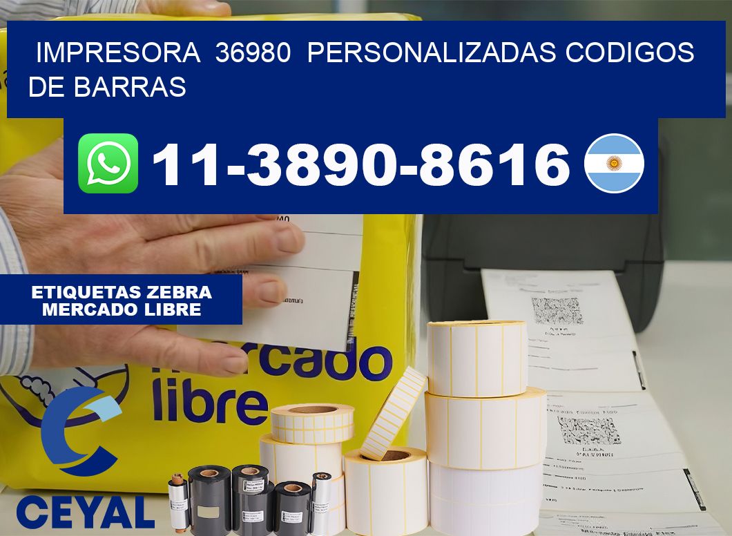 impresora  36980  personalizadas codigos de barras