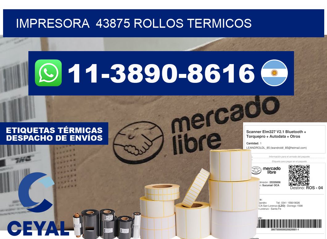 impresora  43875 rollos termicos