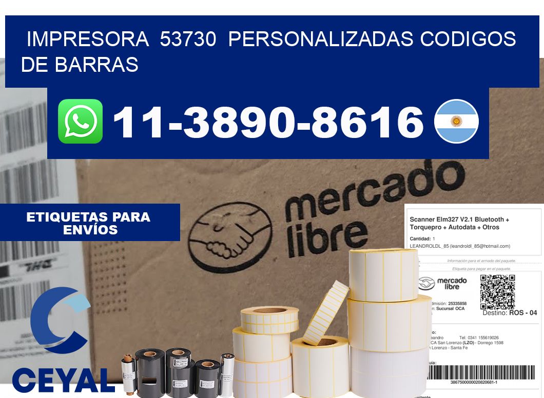 impresora 53730 personalizadas codigos de barras