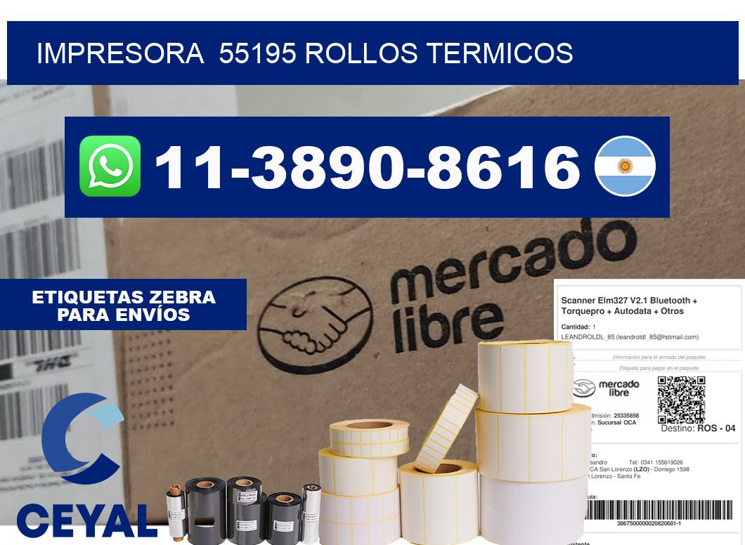 impresora 55195 rollos termicos