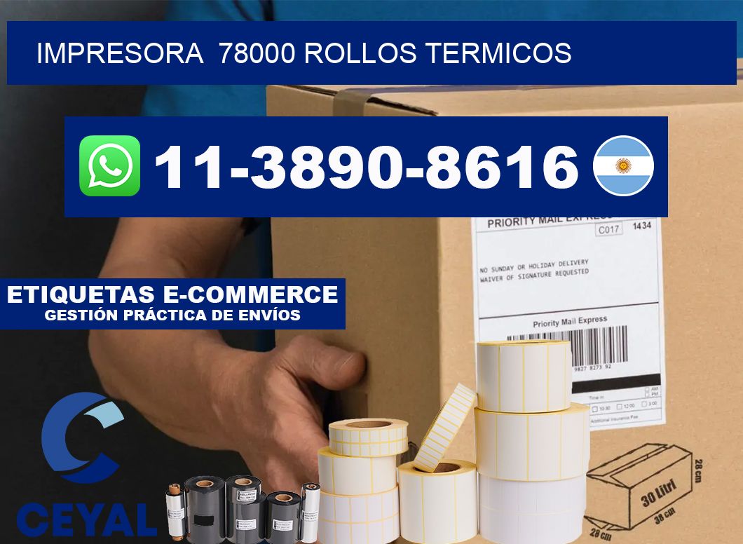 impresora 78000 rollos termicos