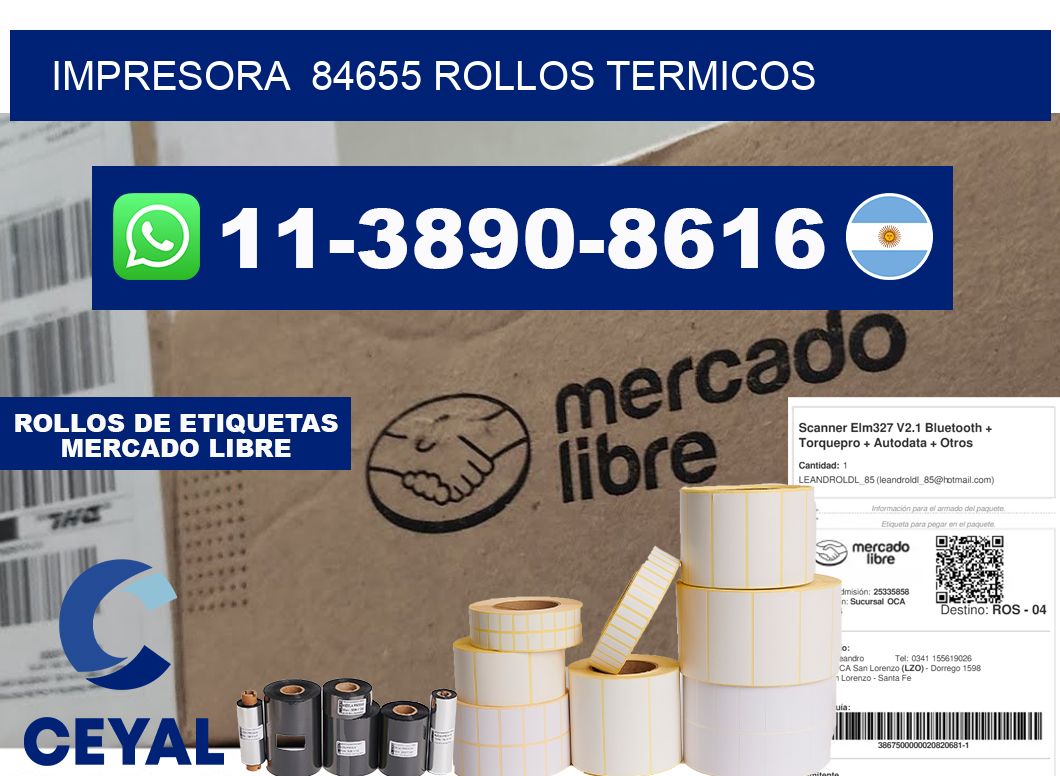 impresora 84655 rollos termicos