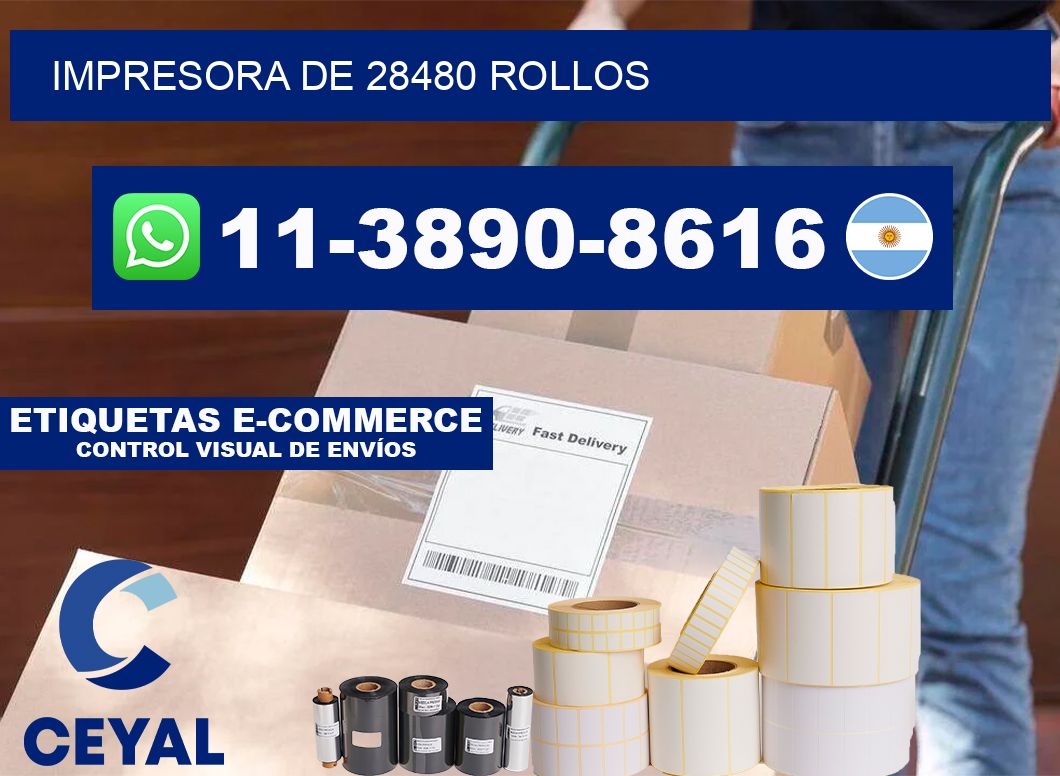 impresora de 28480 rollos