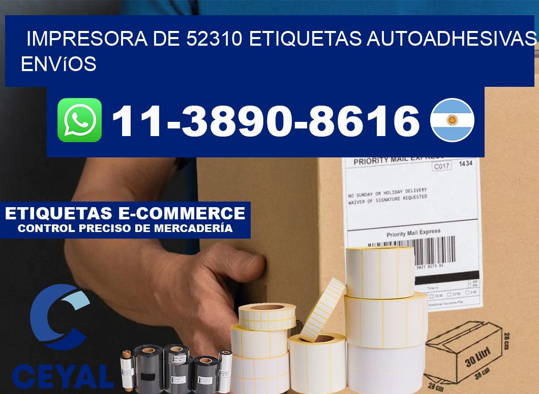 impresora de 52310 etiquetas autoadhesivas envíos