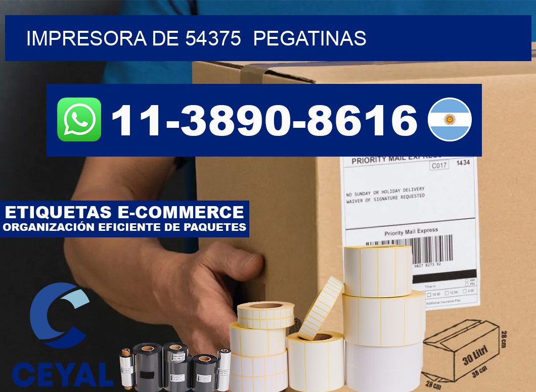 impresora de 54375  pegatinas