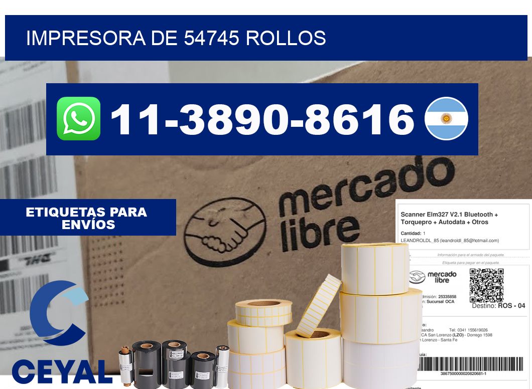 impresora de 54745 rollos