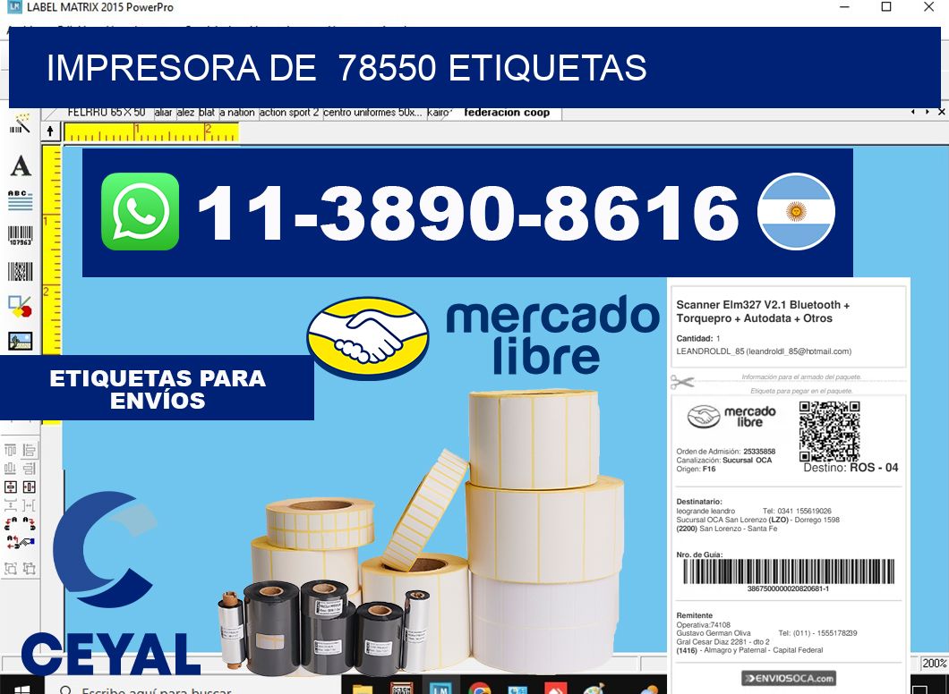 impresora de  78550 etiquetas