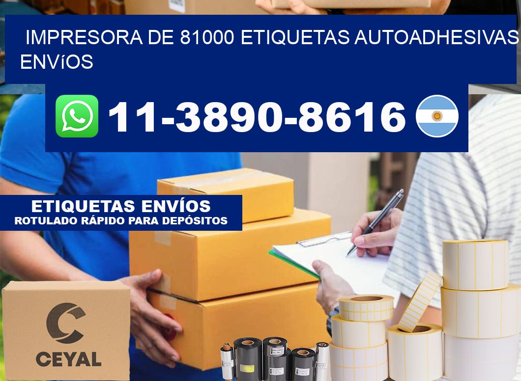 impresora de 81000 etiquetas autoadhesivas envíos