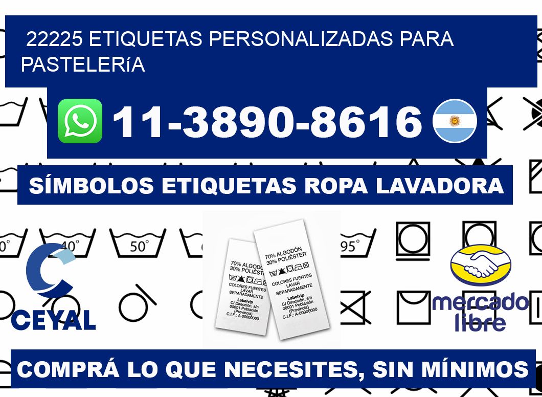 22225 etiquetas personalizadas para pastelería