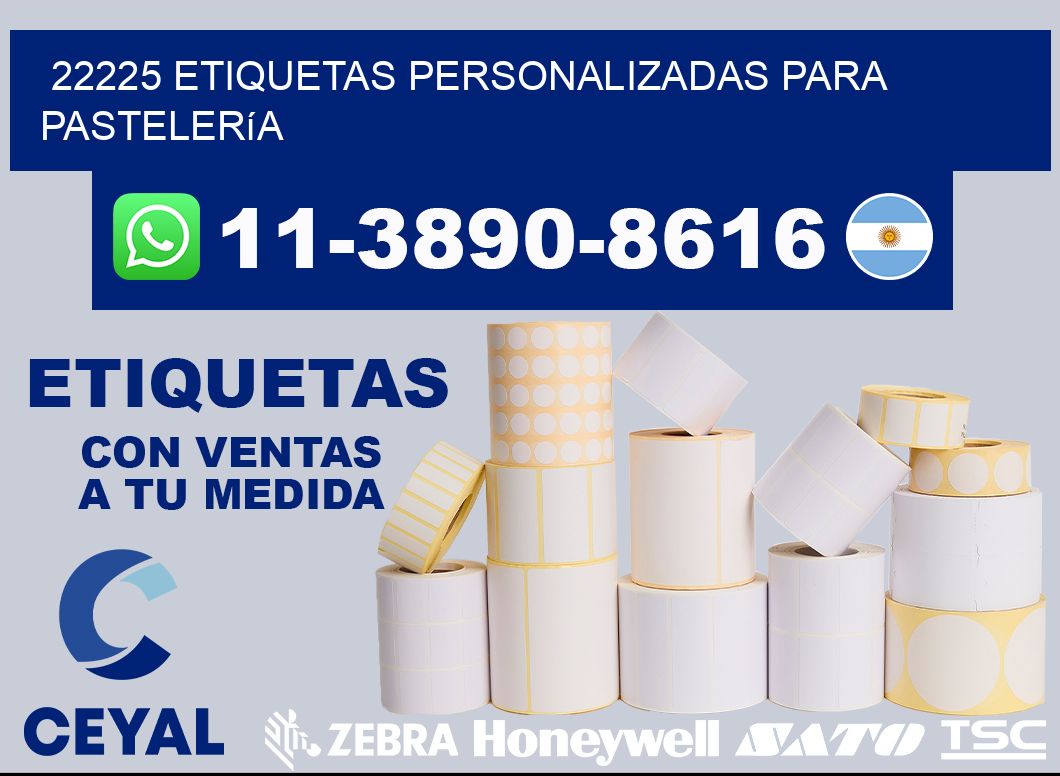 22225 etiquetas personalizadas para pastelería