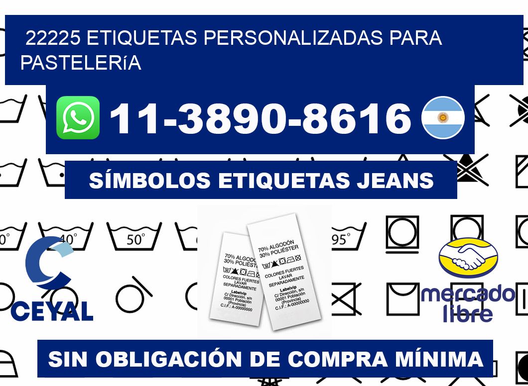 22225 etiquetas personalizadas para pastelería