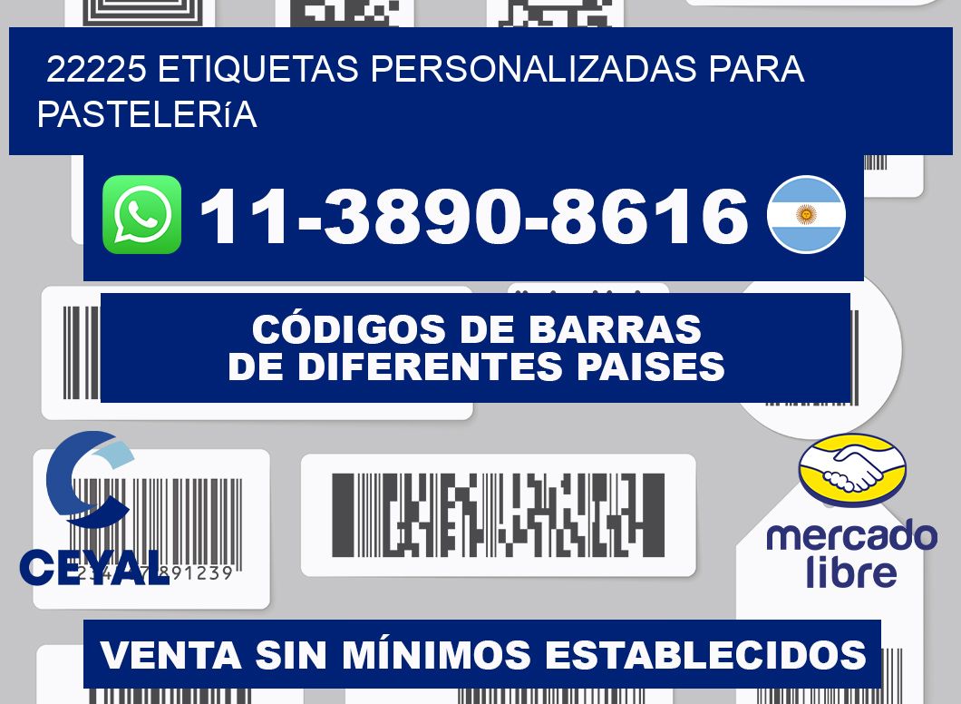 22225 etiquetas personalizadas para pastelería