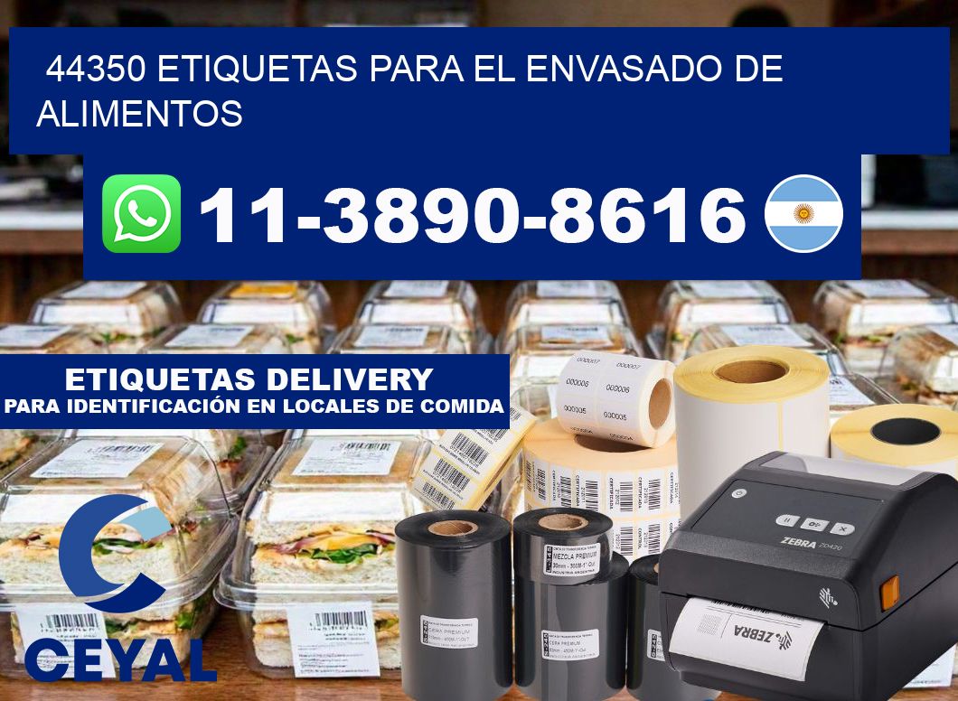 44350 etiquetas para el envasado de alimentos