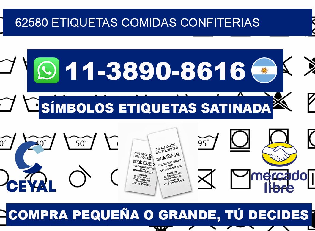 62580 etiquetas comidas confiterias