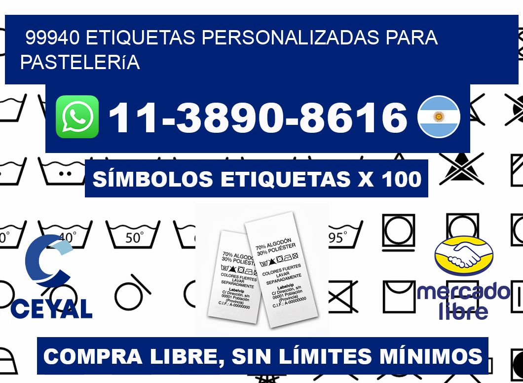 99940 etiquetas personalizadas para pastelería
