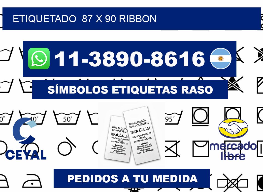 Etiquetado 87 x 90 ribbon