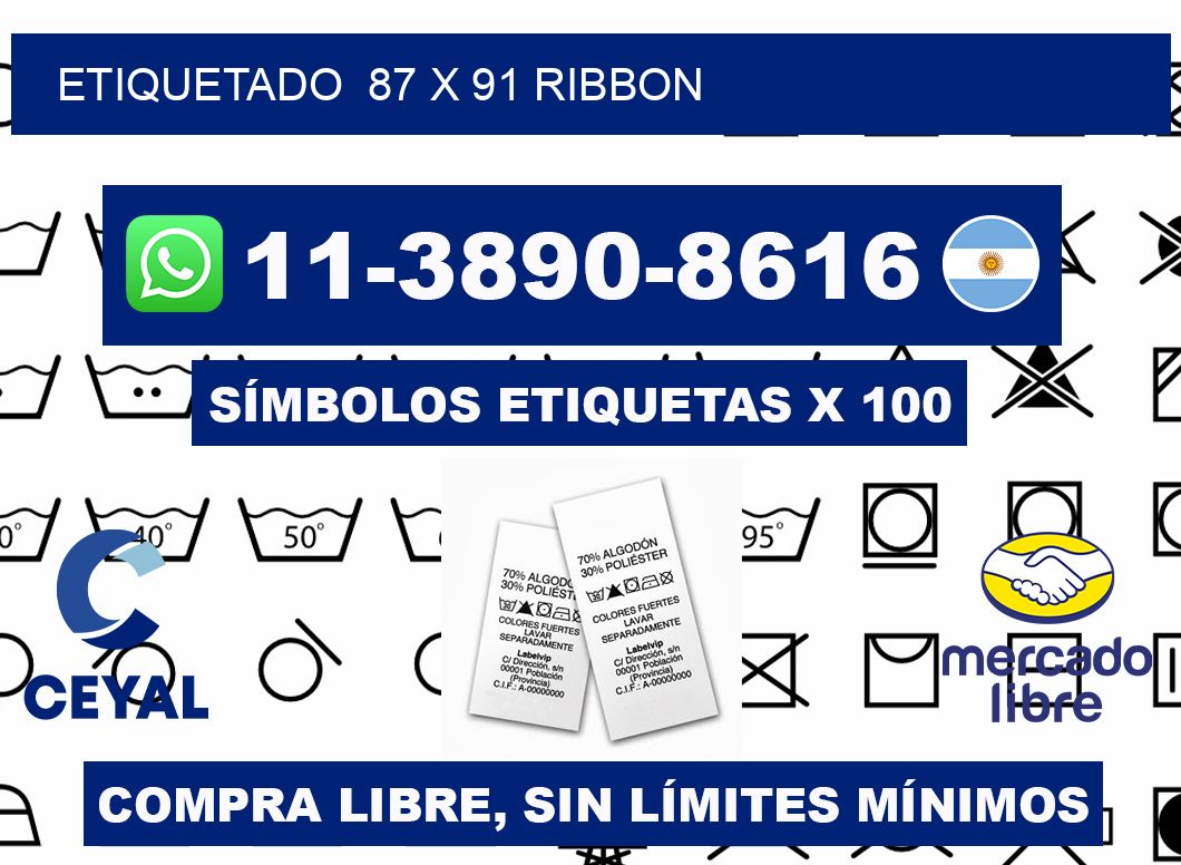 Etiquetado  87 x 91 ribbon