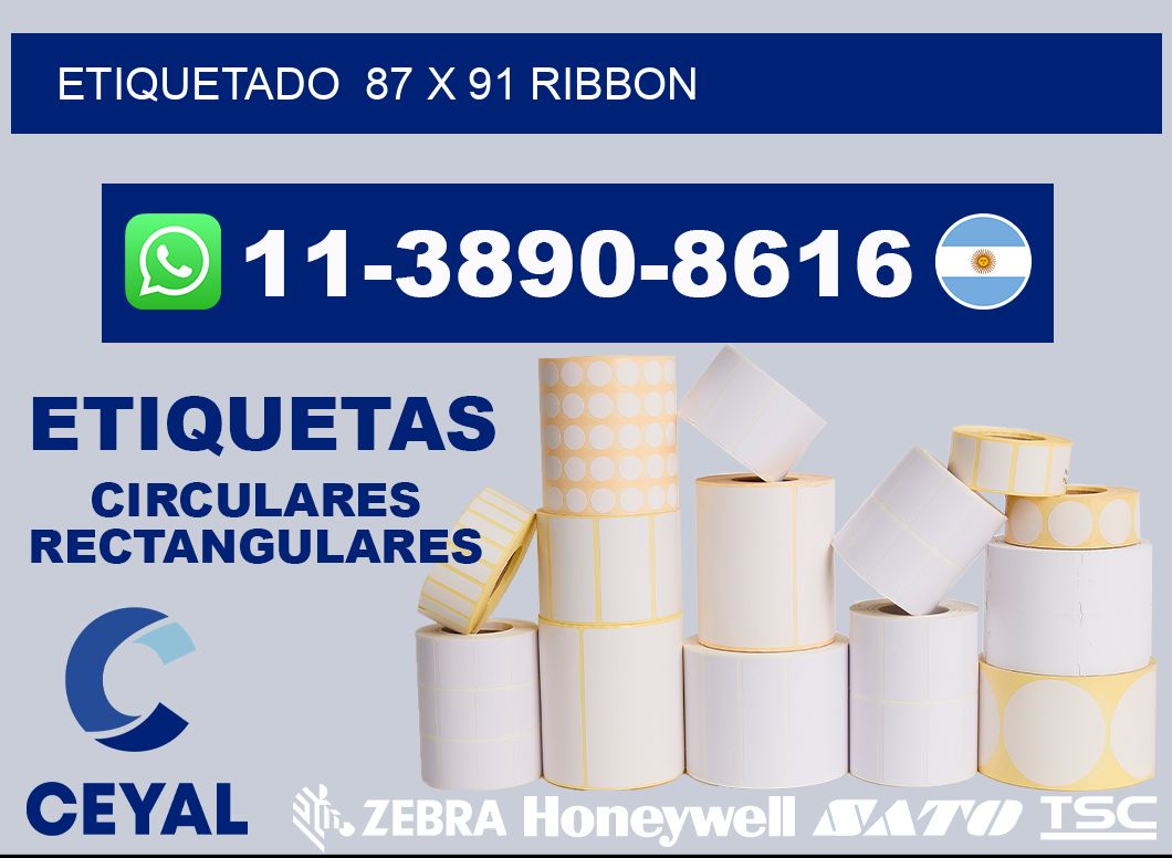 Etiquetado  87 x 91 ribbon