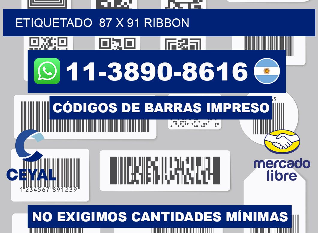 Etiquetado  87 x 91 ribbon