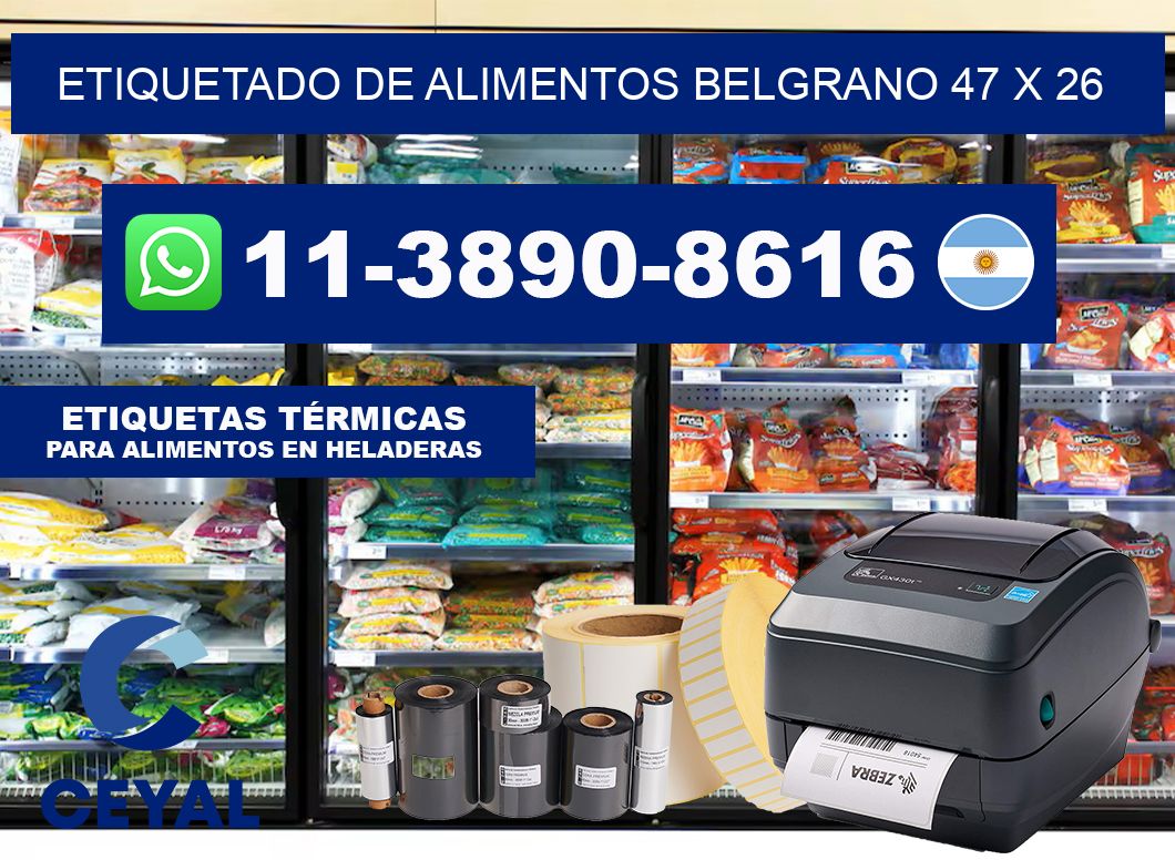 Etiquetado de alimentos belgrano 47 x 26