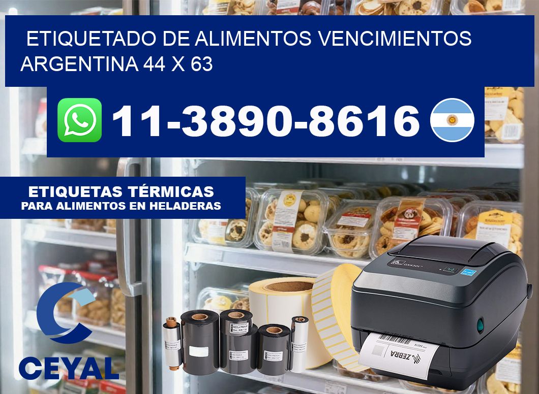 Etiquetado de alimentos vencimientos Argentina 44 x 63