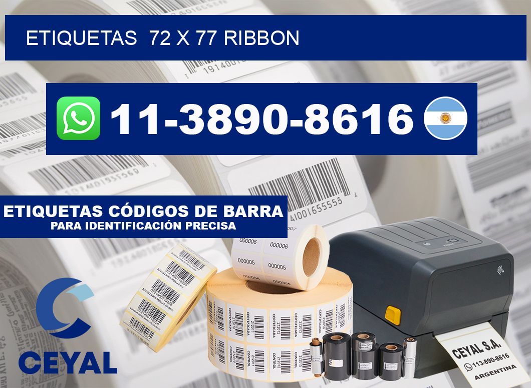 Etiquetas  72 x 77 ribbon