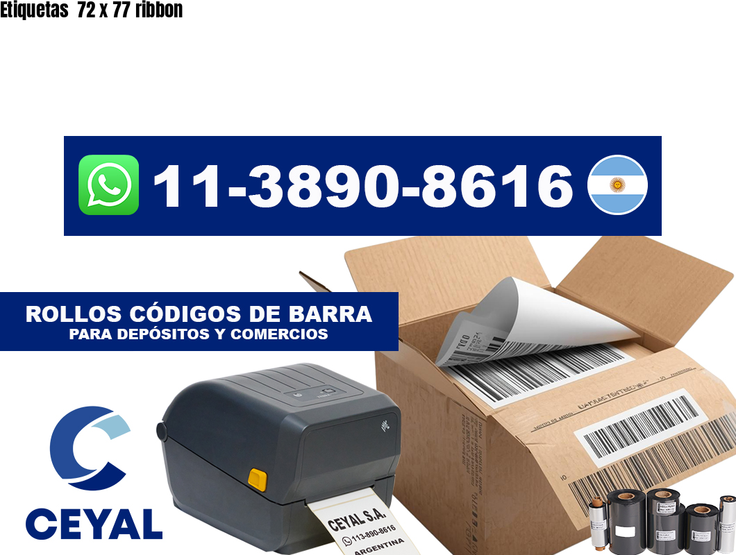Etiquetas  72 x 77 ribbon