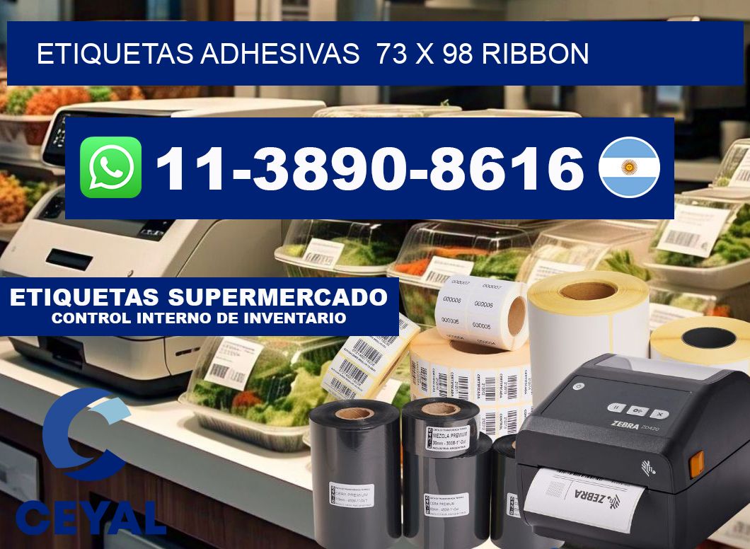 Etiquetas adhesivas  73 x 98 ribbon